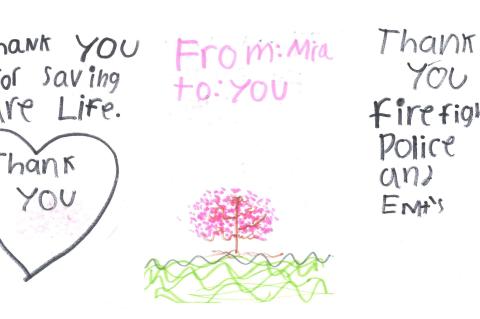 Thank-yous for first responders
