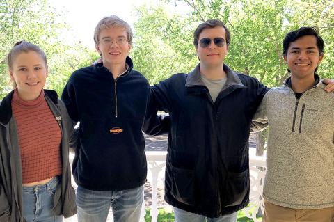 Shepherd School of Music composers Oliva Bennet, Lucas Lemonholm, Daniel Zlatkin, and Alex Moreno