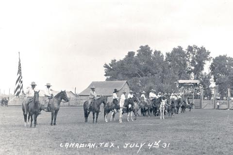 Canadian, Tex. July 4th 1931. Ralph R. Doubleday, 1931, nitrate negative. Ralph R. Doubleday Collection, Dickinson Research Center, National Cowboy & Western Heritage Museum. 79.026.2579.
