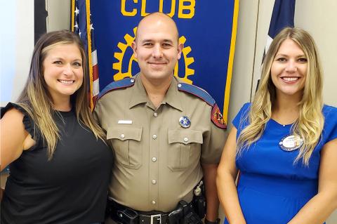 Heath and Nikki Prater with Rotarian Sarah Rader
