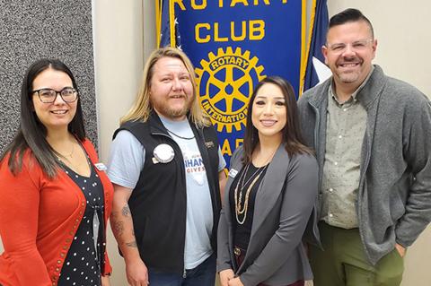 Rotarian Ike Julian with AAF's Beth Gunn, Stefanie Pena, and Broc Carter