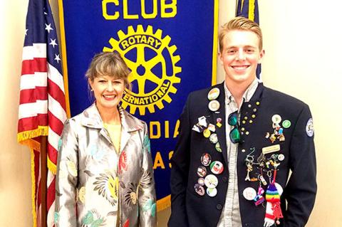 Rotarian Beth Briant and Quinn Cook