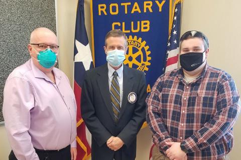 Hemphill County EMS Director Rich Henkel, Judge George Briant and Gray County EMS Director Jacob Clifton