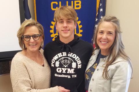 Julia Schafer with Everett Hadaway and Rotarian Christina Hadaway