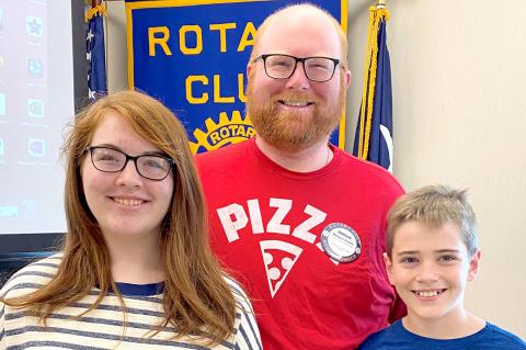 Morgan Hanes with daughter, Maggie, and son, Charlie