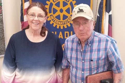 Rotarian Sheri Hensley and Dick Wilberforce