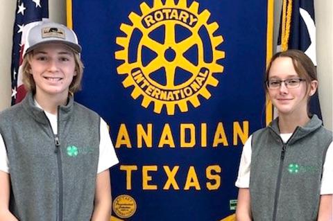 4-H students Tucker Landry and Ashley Perry
