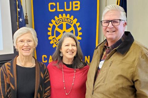 Andy Holloway with Sherry McCavit and Sarah Griffin 