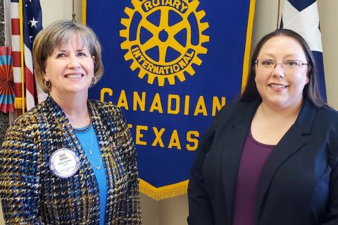 Rotarian Ronda Bartlett and Tamera Julian