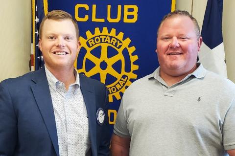 Rotarian John Haley and Beau Bundy