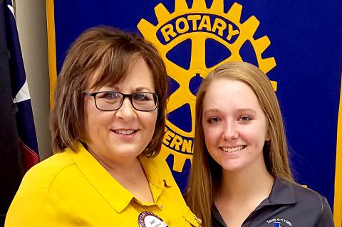 Rotarian Janet Guthrie and Paige Perry