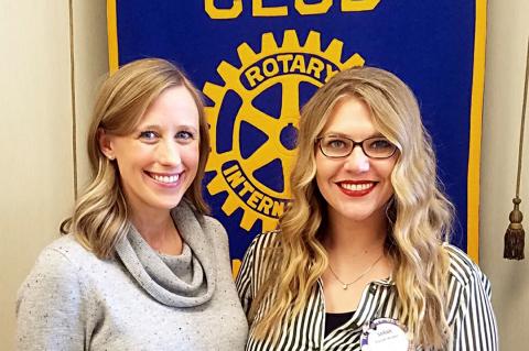 Dr. Anna Isaacs and Rotarian Sarah Rader