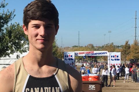 Rylun Clark at State Cross-Country Meet