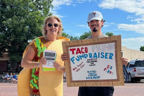 Sawyer Landry and Victor Zafiro spreading the word