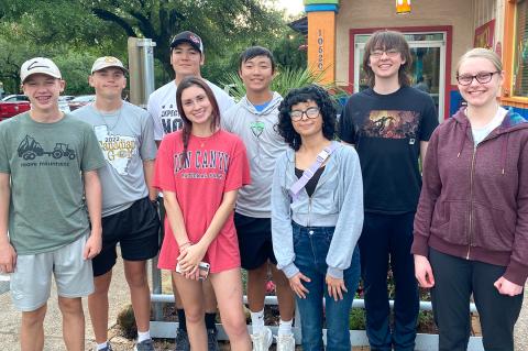 Academic UIL team members: Anderson Perkins, Ben Bryant, Nathan Mondragon, Karen Aragon, Max Dumbauld, Karla Blanco, Arthur Brown, and Laney Hood