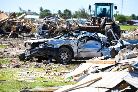 Perryton, in the aftermath of the June 15 tornado