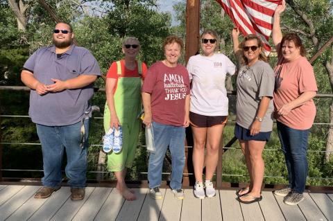 Mason Moore, Remelle Farrar, Sherye Talley, Sarah Rader, Betsy Alexander, and Michelle Schaef