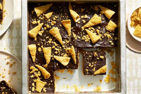 Chocolate Peanut Butter Bugle Bars