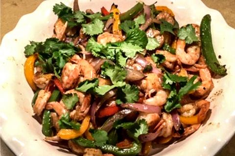Sheet Pan Shrimp Fajitas