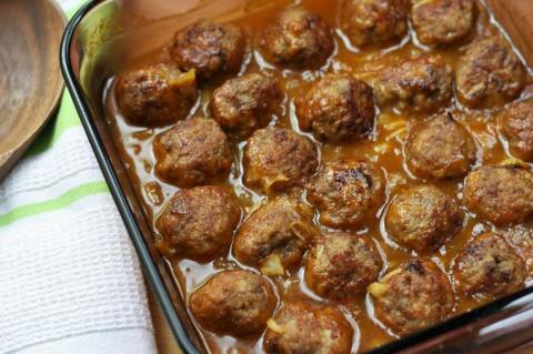 Maple and Mustard Meatballs