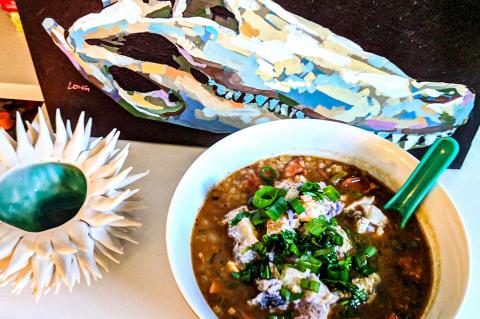 Chicken and sausage gumbo