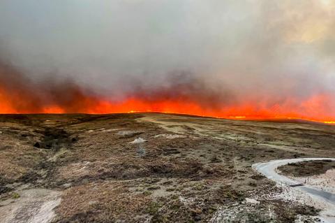 Aerial view of the March 29 wildfires | Photo by Elliott Webb