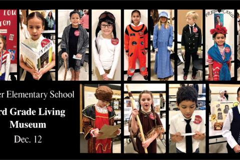 Baker Elementary School third-grade living museum Dec. 12
