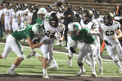 Jake Krehbiel (22) taking it in for the TD