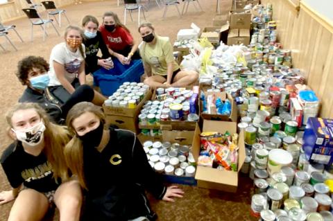 Lady Cats food drive