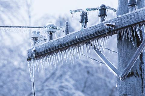 Frozen power lines