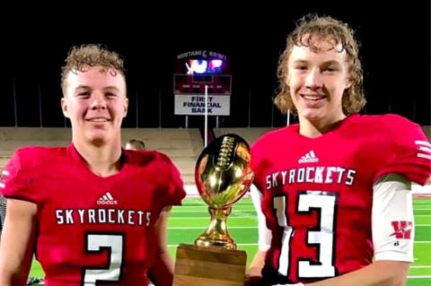 Wellington Skyrockets: senior Mason Folk (2) and freshman Nixon Folk (13)