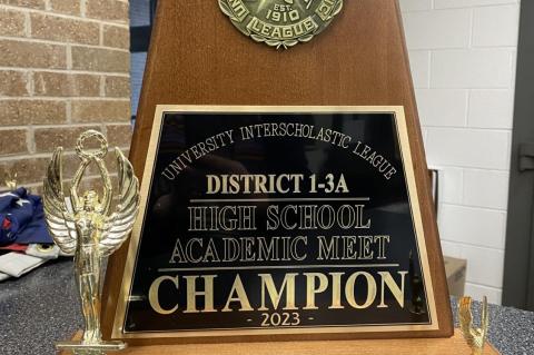2023 UIL 3A Academic Meet Trophy