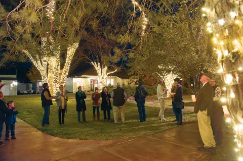 Christmas lights at The Citadelle's Waterfield Walk