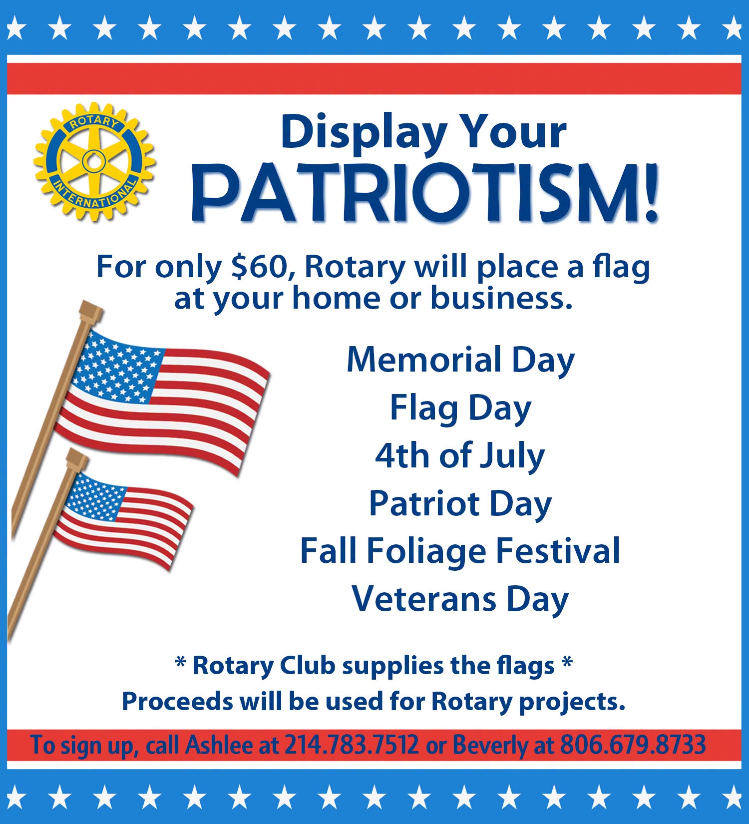 Canadian Rotary Club Flag Service