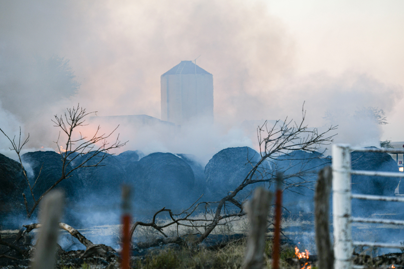 Hay Point 51 Rural Fire Power line-sparked fire destroys 100 bales of hay near Briscoe Saturday ...