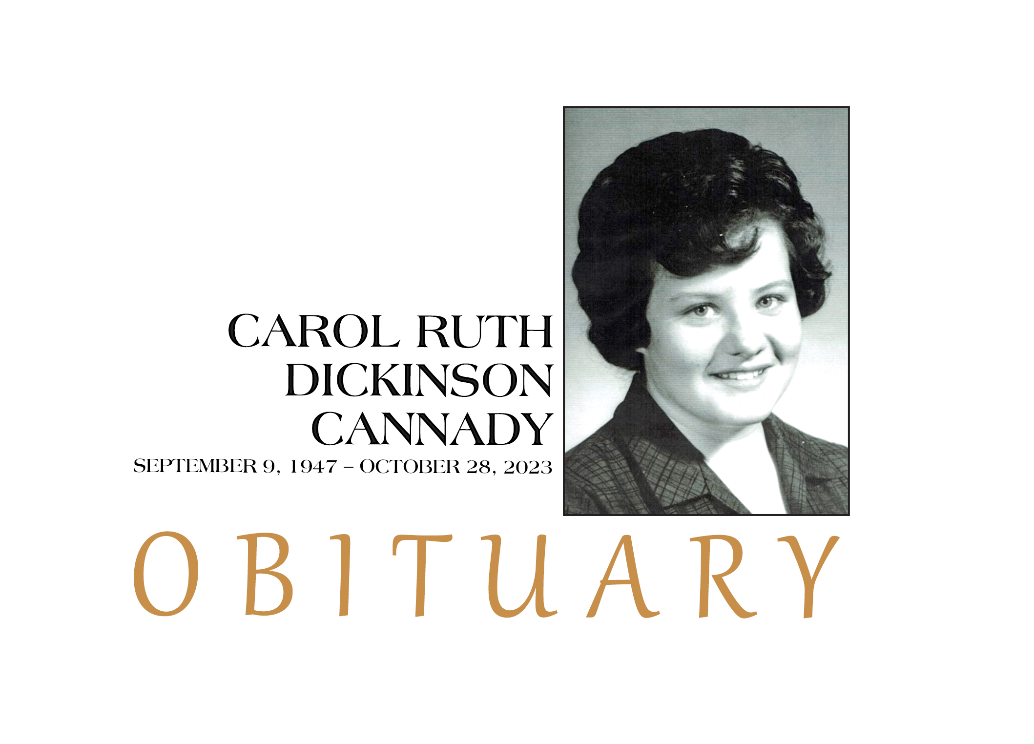OBIT: CAROL RUTH DICKINSON CANNADY