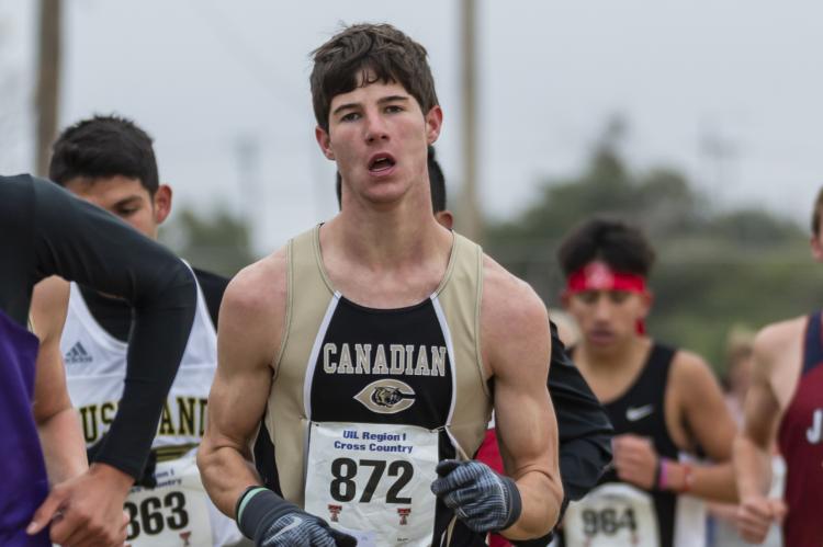 Canadian student/athlete Rylun Clark looks to run his best time as he readies himself for the state cross-country championship this Saturday in Round Rock.