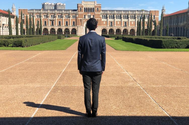 Moreno eyes Rice University before his admissions audition | PHOTO BY GARY WHITNEY