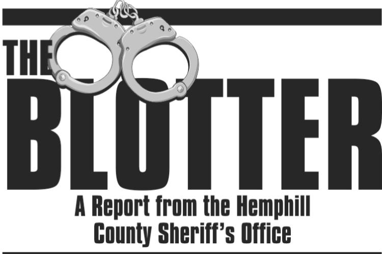 The Hemphill County Sheriff's Blotter