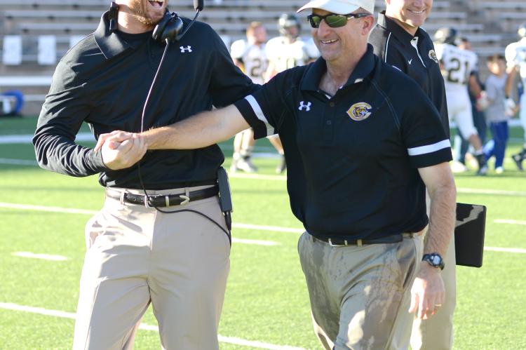 Coach Koetting and his successor as head coach, Andy Cavalier