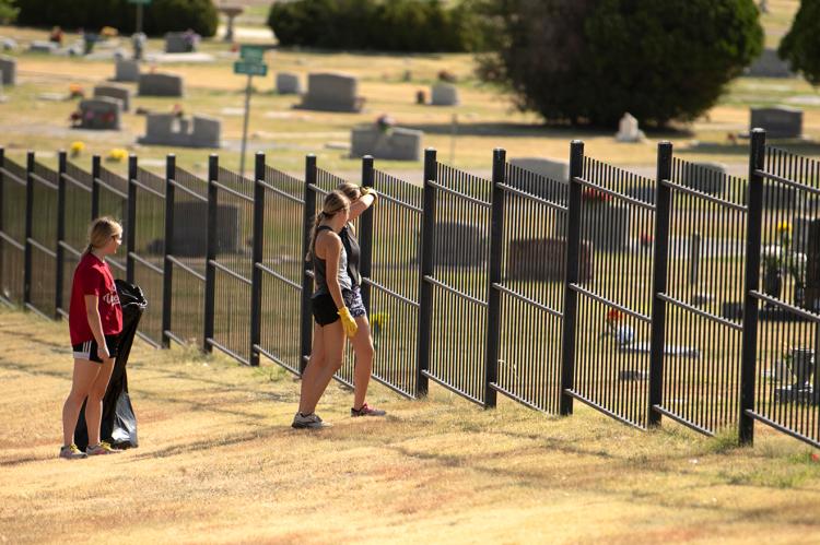 An army of volunteers also patrolled and cleaned up the Edith Ford Memorial Cemetery
