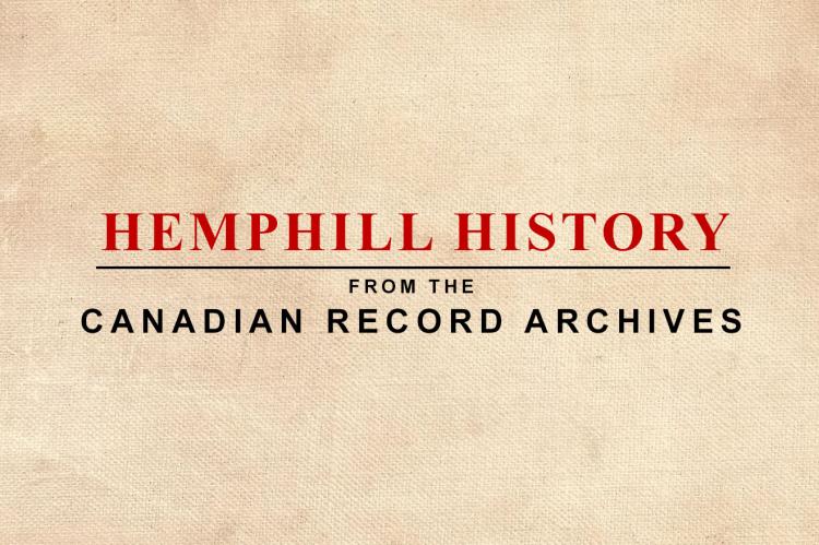 Hemphill History from The Canadian Record Archives