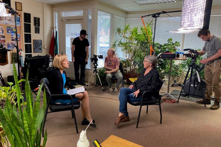 Judy Woodruff in an interview with Laurie Ezzell Brown