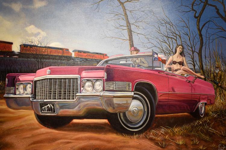 Michael Longhofer's "Red Dirt Romance," oil over acrylic