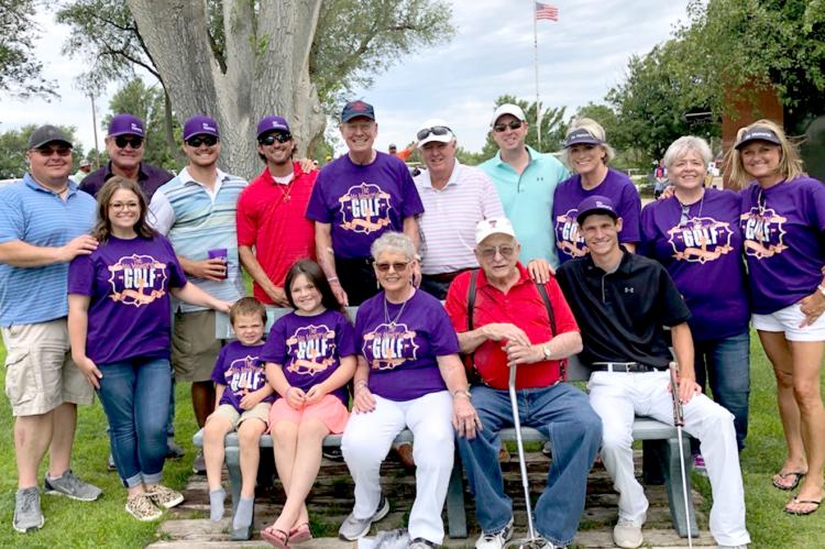 MEMBERS OF MONA JENNINGS FREEMAN’S FAMILY GATHERED AT THE PAMPA COUNTRY CLUB FOR THIS YEAR’S MEMORIAL TOURNAMENT