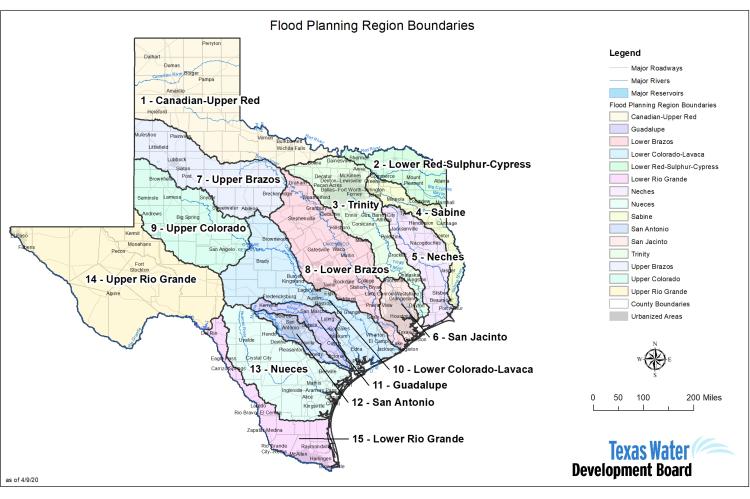 Regional River Basin Boundaries Map