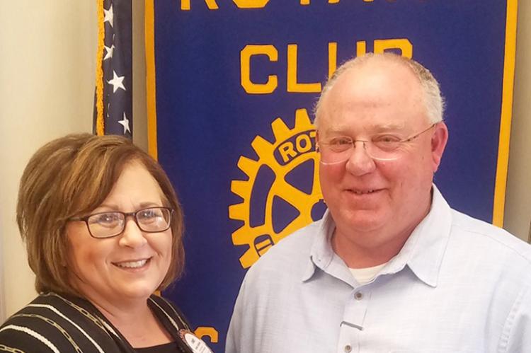 Rotarian Janet Guthrie and Luke Thrasher