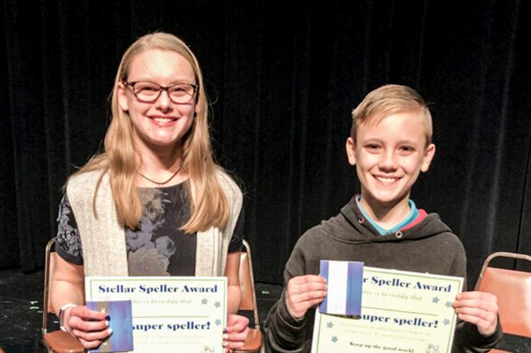 Spelling Bee Champ Laney Hood and Runner-up Collier Cook