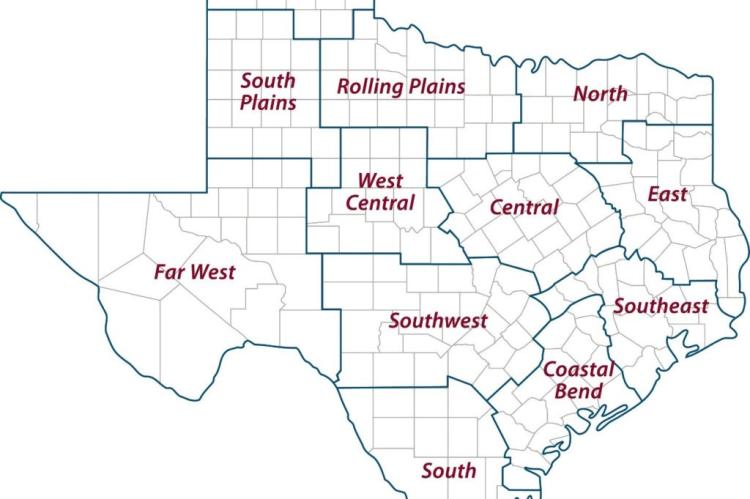 Texas AgriLife Extension districts