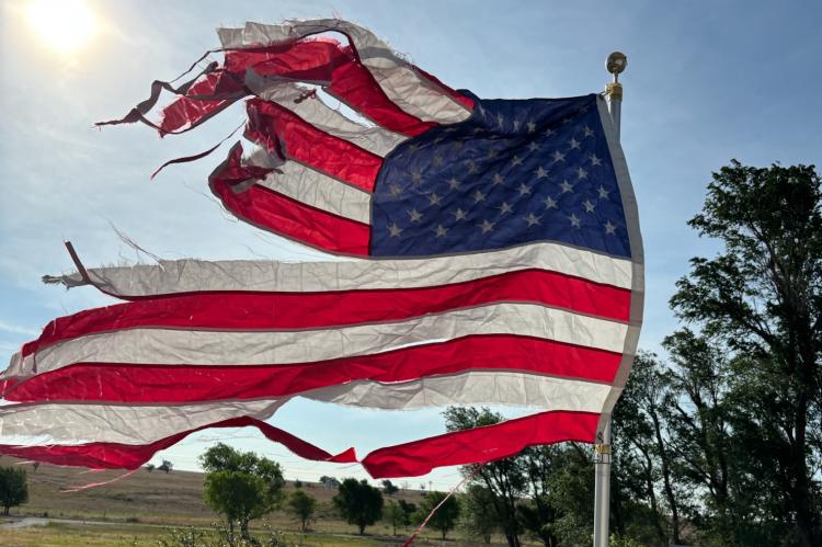 The tattered flag